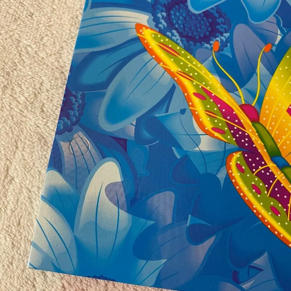 Vintage Lisa Frank Butterflies Flowers Fantastic Fashions Folder *Unpunched